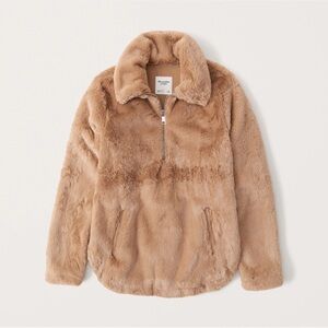 Abercrombie Half-Zip Faux Fur Sweatshirt